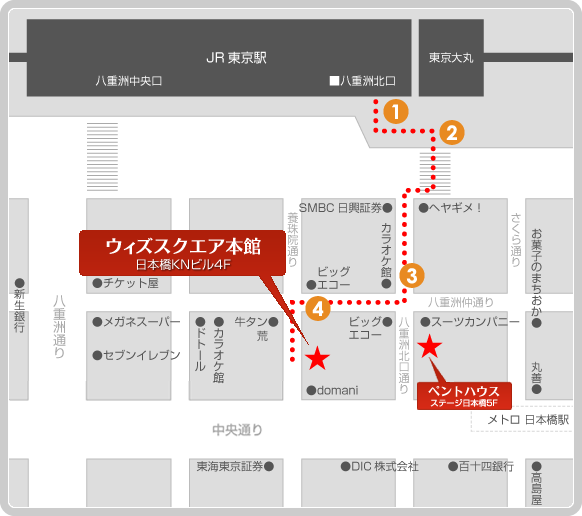 オフィスまでの地図